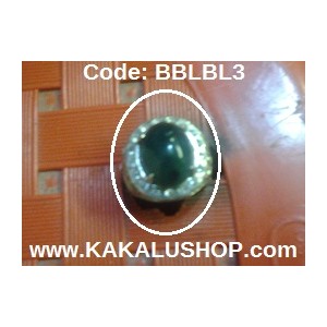 Cincin Batu Bacan Kristal Biru Lumut