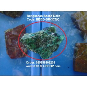 Bongkahan Batu Bacan Doko Untuk Bahan Cincin Permata Batu Bacan