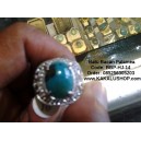 Cincin Batu Bacan Palamea Warna Hijau Tembus Sinar/Cahaya Senter