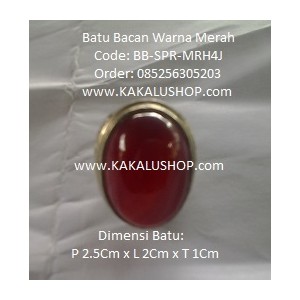 Batu Bacan Warna Merah Super Kristal