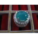 batu bacan asli asal pulau bacan dimensi 2 cm x 1.5 cm x 8 mm warna biru tua bentuk bulat