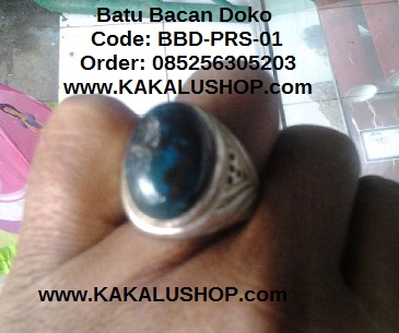 Jual Cincin Batu Bacan Doko Warna Hijau Proses