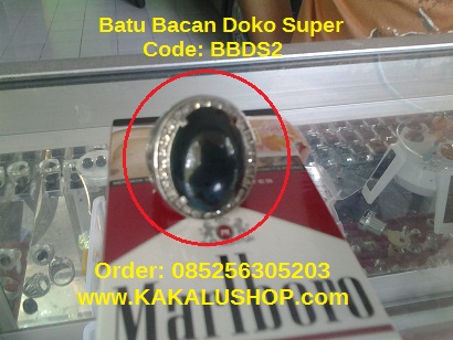 Jual Cincin Batu Bacan Doko Super Warna Biru Lumut