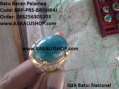 Batu Bacan Palamea Biru Super Tembus Cahaya Senter