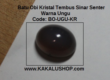 Batu Obi Kristal Tembus Sinar Senter